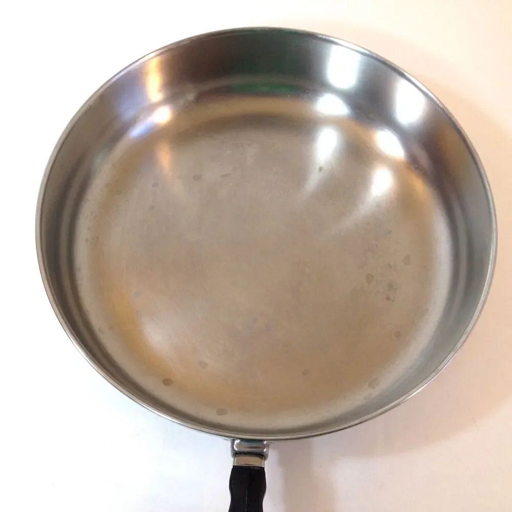 Vintage Farberware Classic Stainless Steel 10 Skillet Frying Pan Aluminum Clad